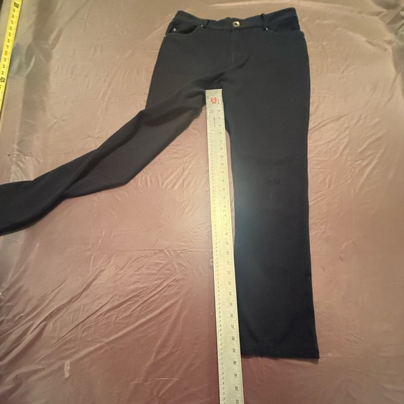 Equipment Dark Navy Stretch Straight Leg Pants Size Medium - Picture 6 of 9